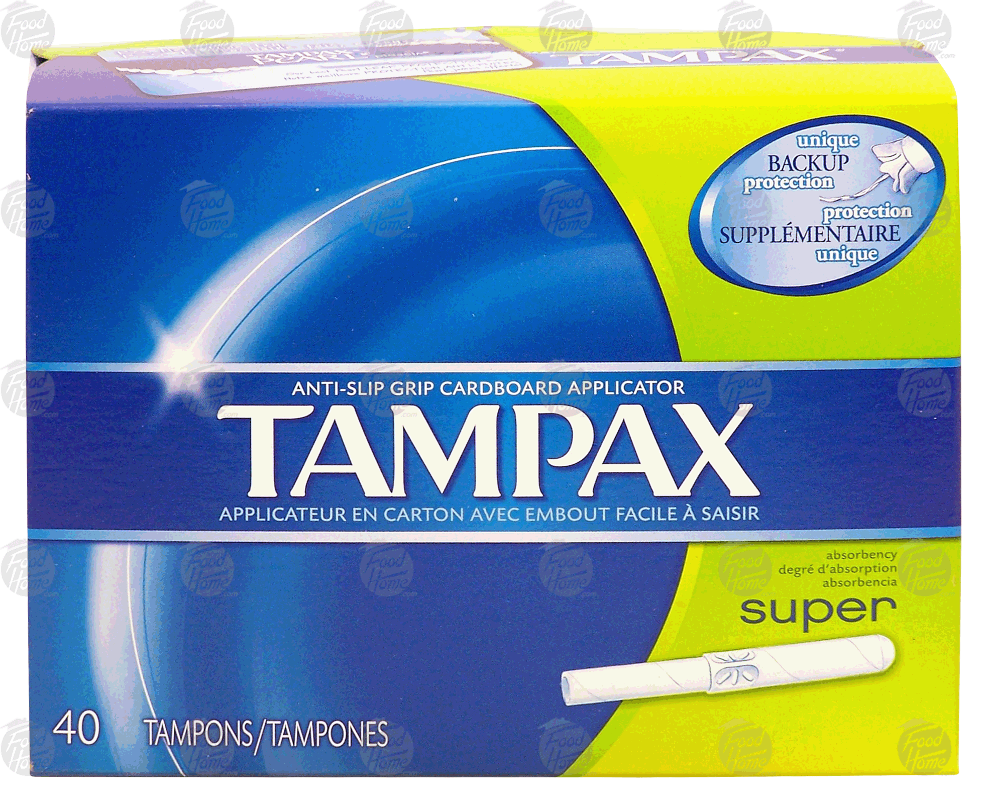 Tampax  super absorbency tampons, anti-slip grip cardboard applicator Full-Size Picture